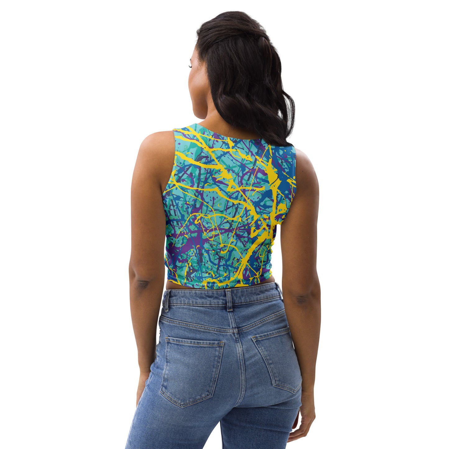 Women's Crop Top BlueYellow7 Plex