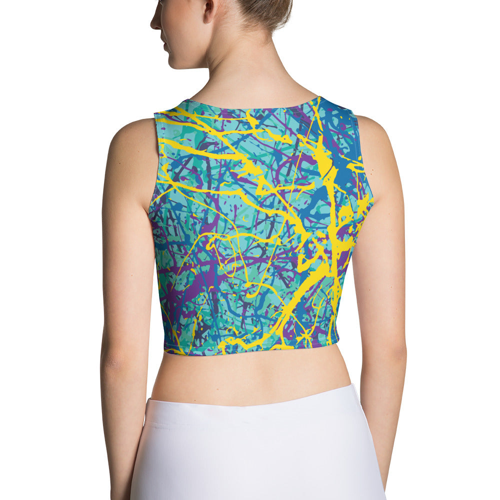 Women's Crop Top BlueYellow7 Plex