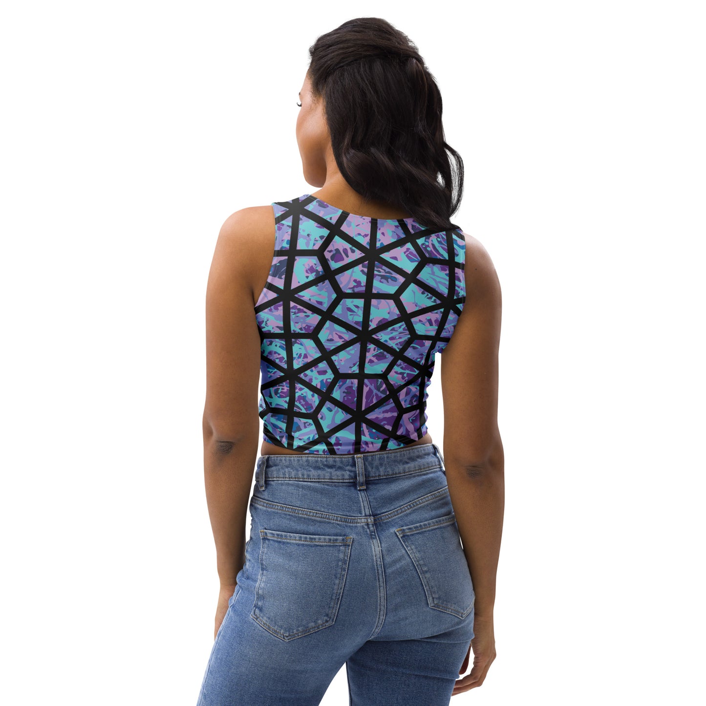 Women's Crop Top IcePurple8 Plex Deltiod TriHex