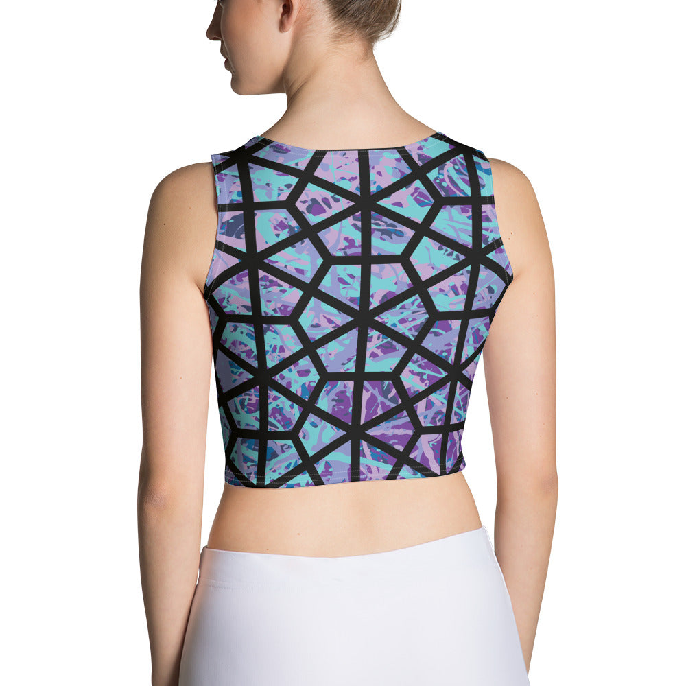 Women's Crop Top IcePurple8 Plex Deltiod TriHex