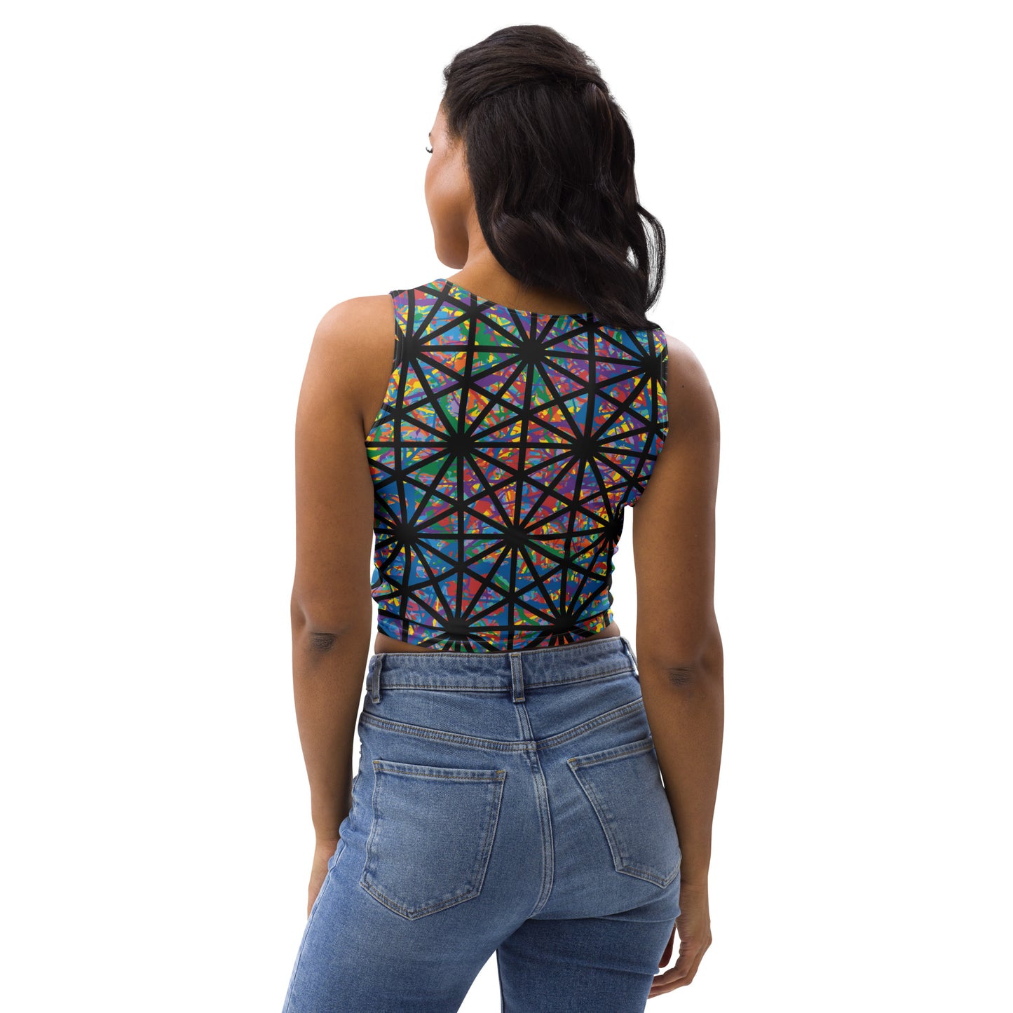 Women's Crop Top Plex 7-10 Krisrhombille-O