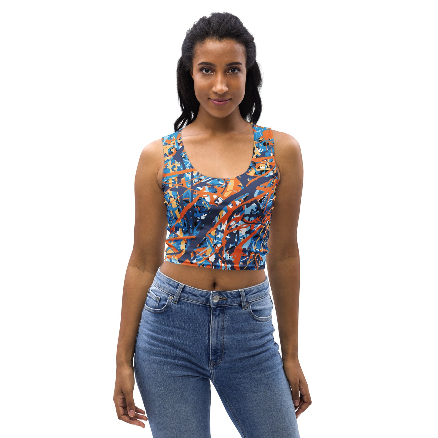 Women's Crop Top BlueOrange8 Plex
