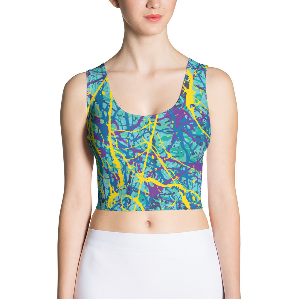 Women's Crop Top BlueYellow7 Plex
