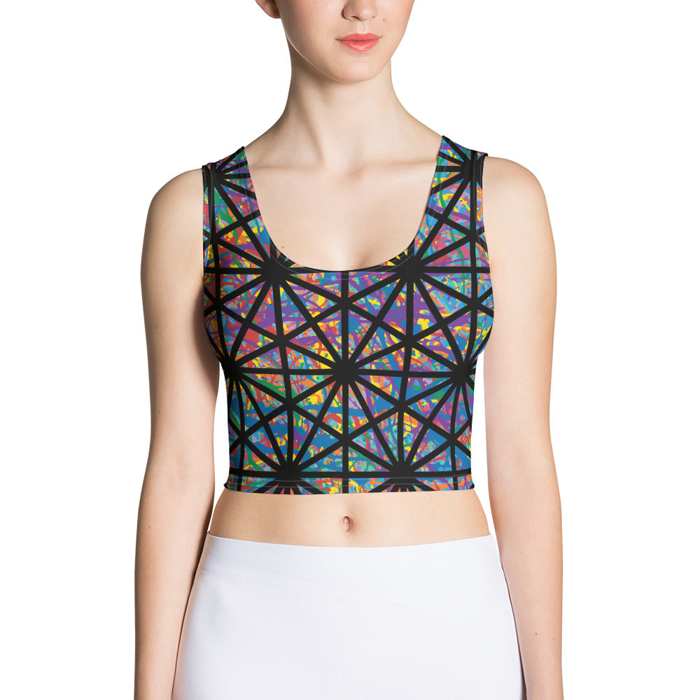 Women's Crop Top Plex 7-10 Krisrhombille-O