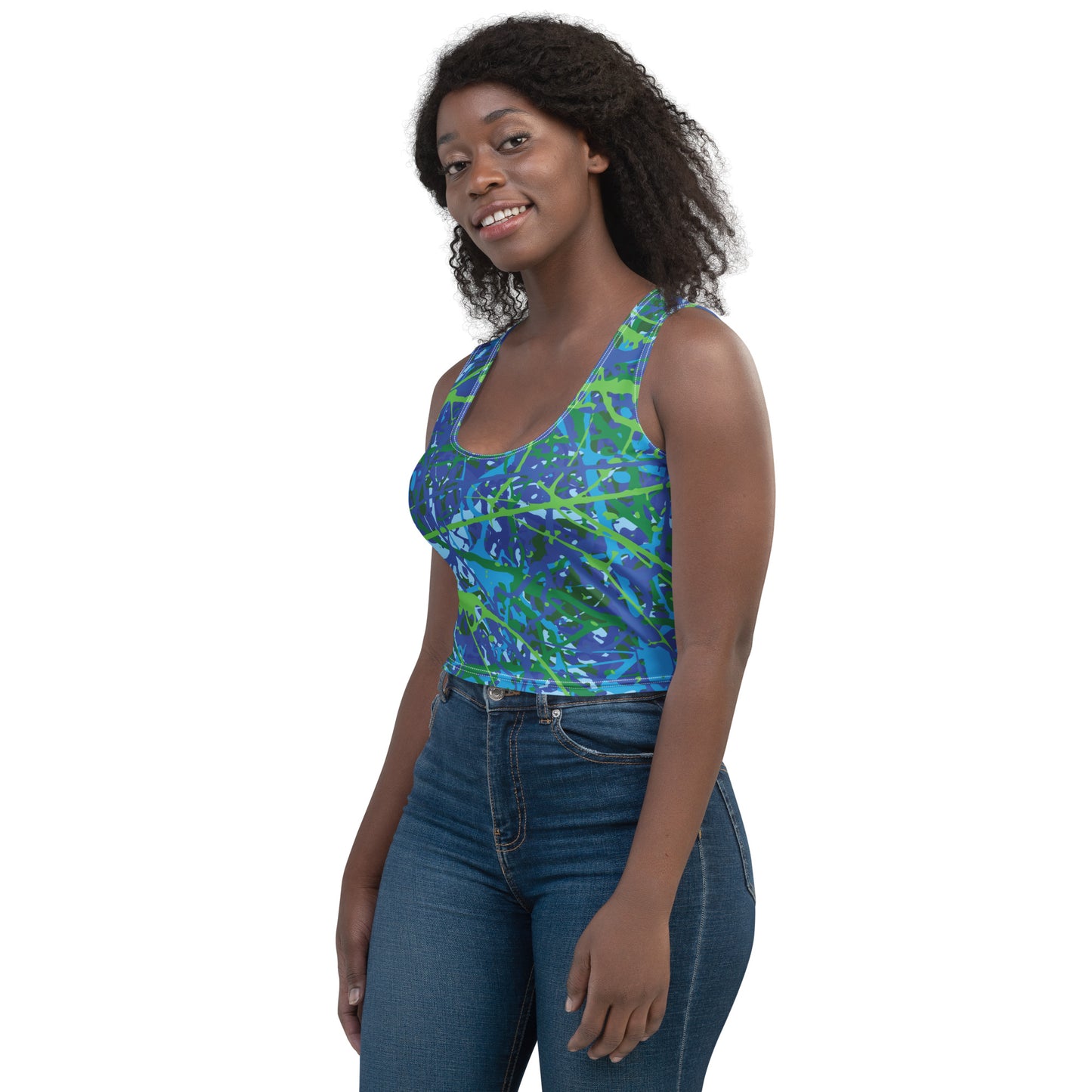 Women's Crop Top BlueGreen8 Plex