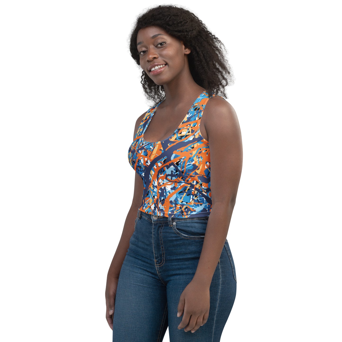 Women's Crop Top BlueOrange8 Plex