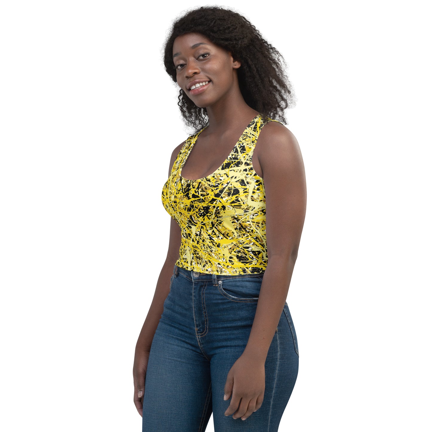 Women's Crop Top Yellow10 Plex