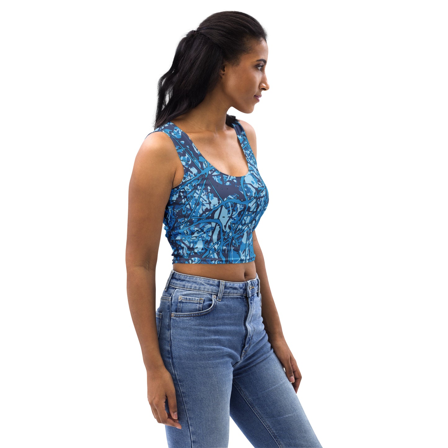 Women's Crop Top Blue10 Plex