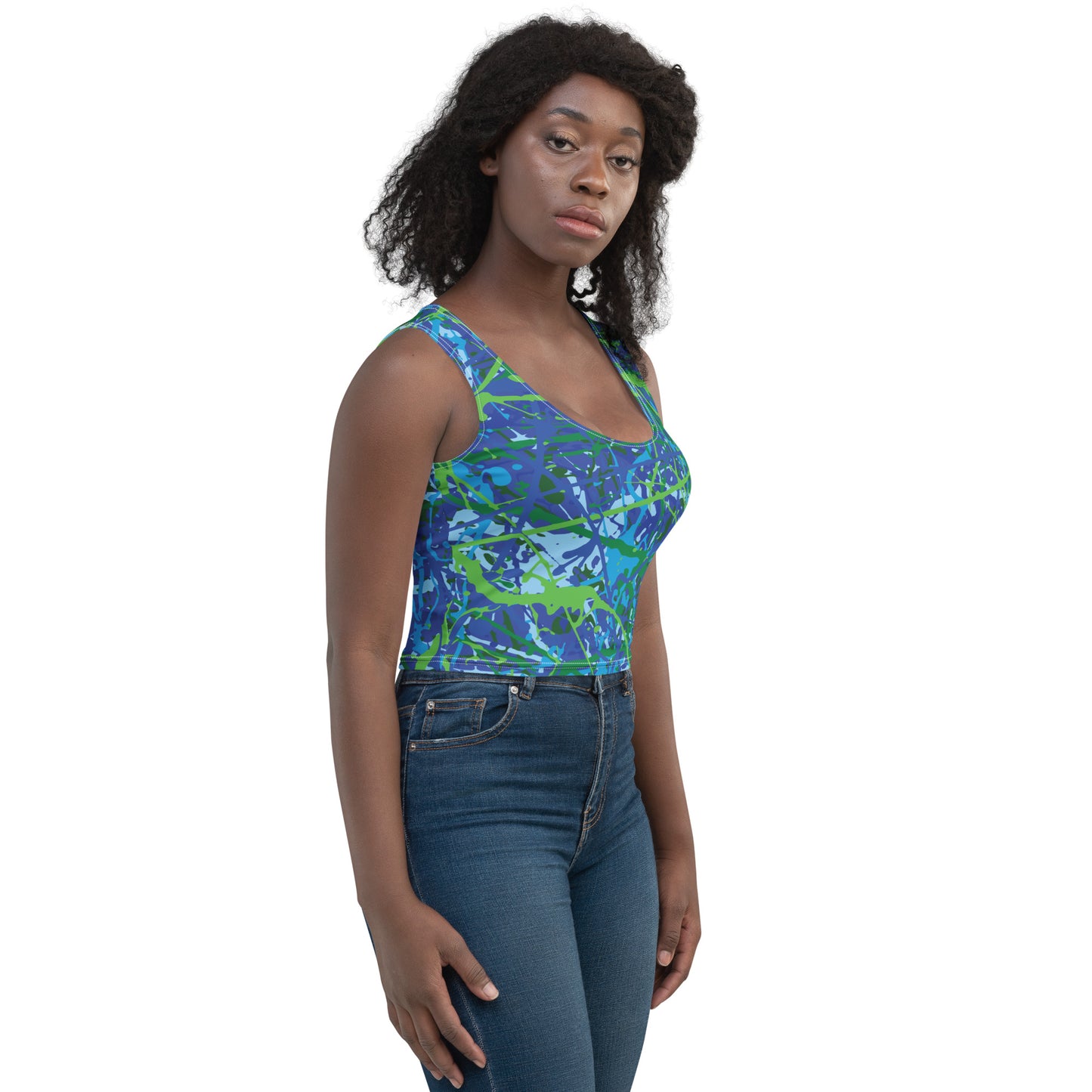Women's Crop Top BlueGreen8 Plex