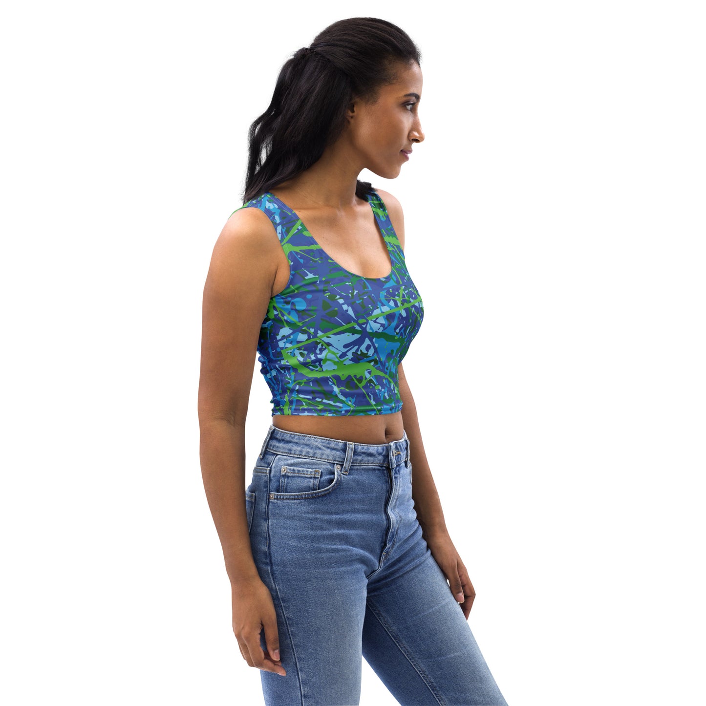 Women's Crop Top BlueGreen8 Plex