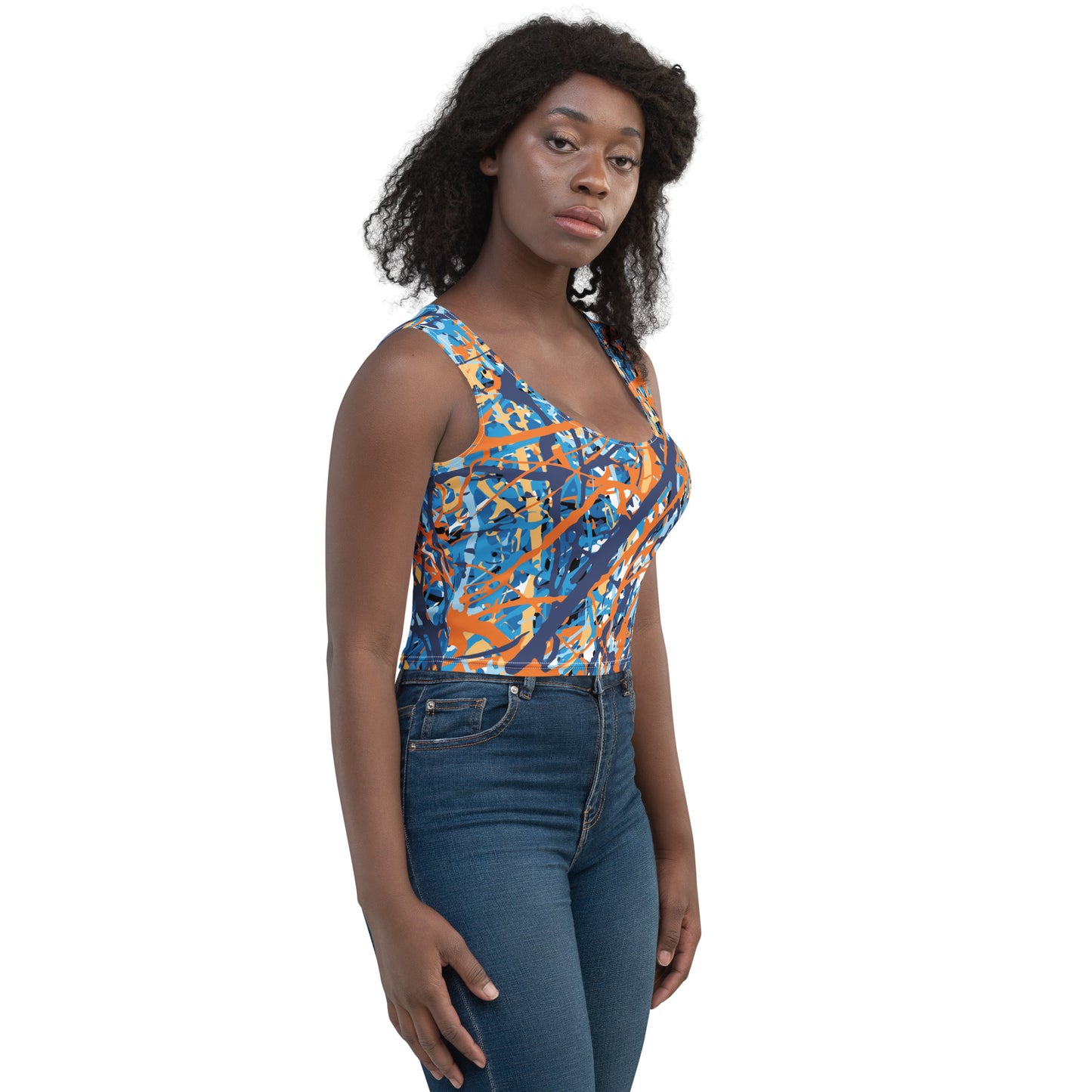Women's Crop Top BlueOrange8 Plex