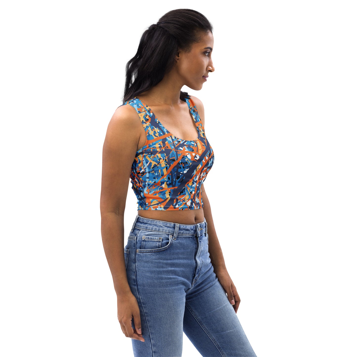 Women's Crop Top BlueOrange8 Plex