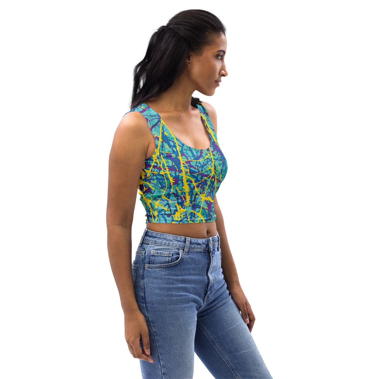 Women's Crop Top BlueYellow7 Plex