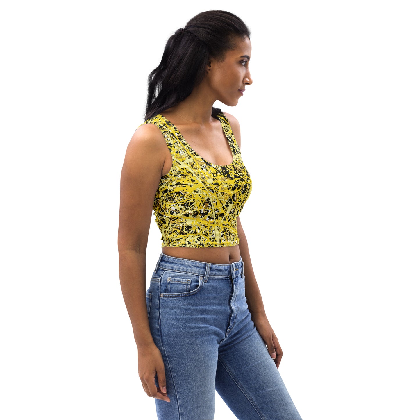 Women's Crop Top Yellow10 Plex