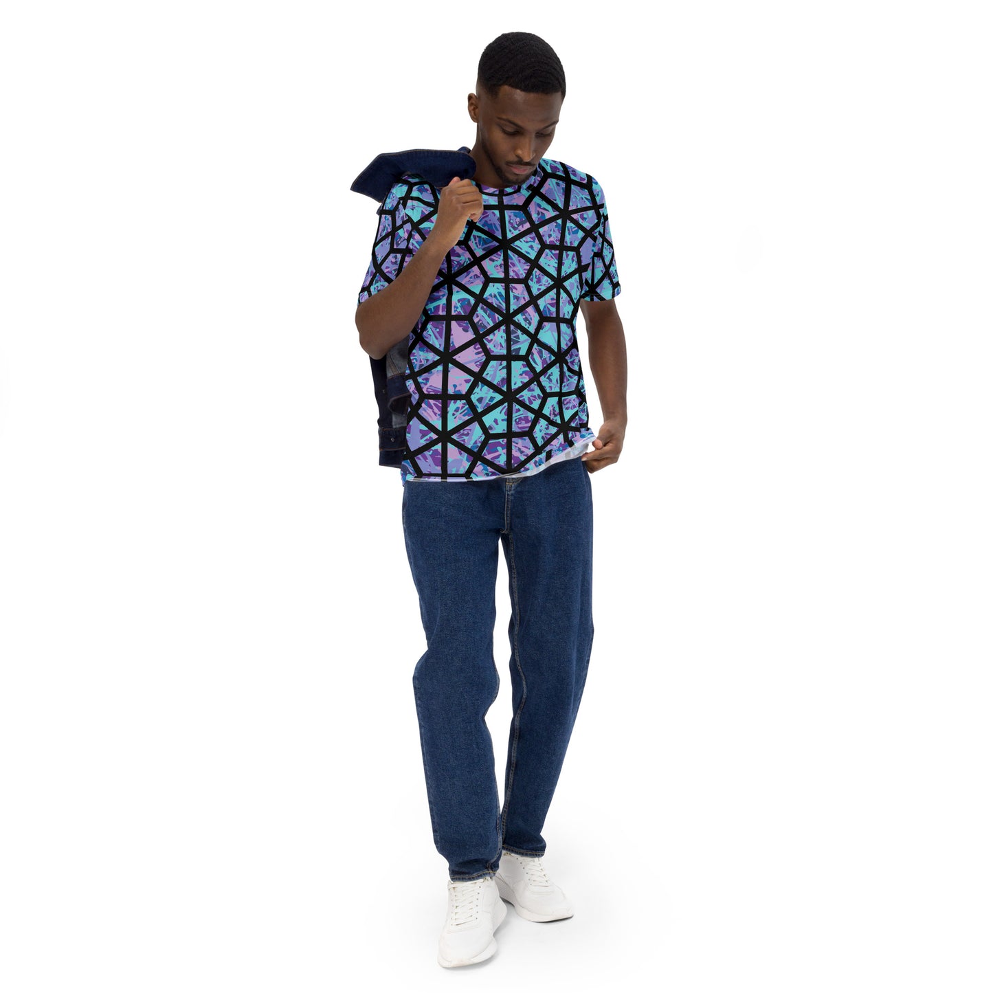 Men's T-Shirt IcePurple8 Plex Deltiod TriHex