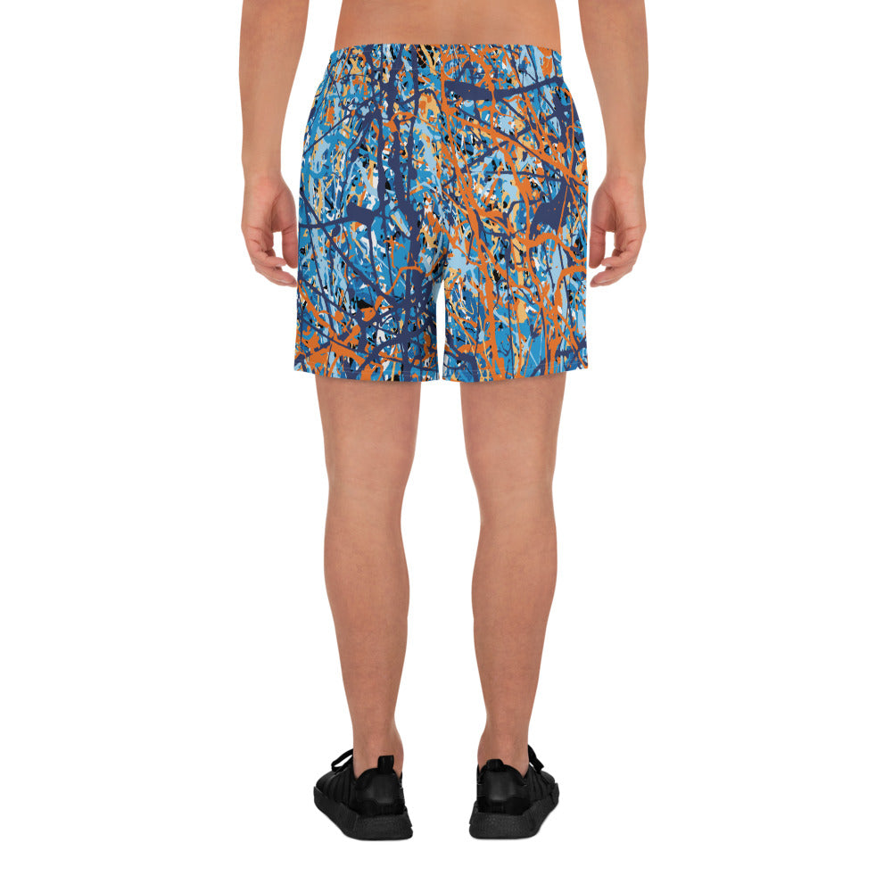 Men's Athletic Shorts BlueOrange8 Plex