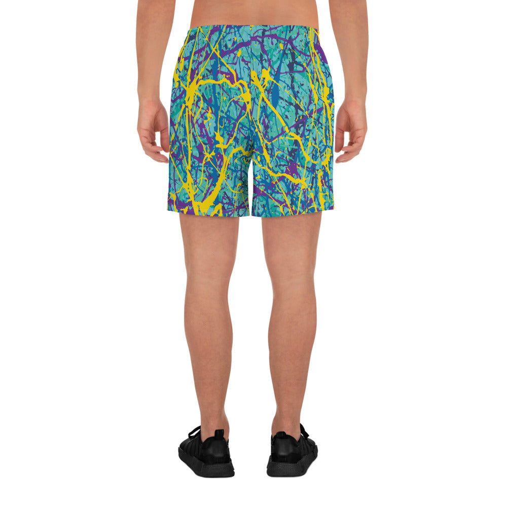 Men's Athletic Shorts BlueYellow7 Plex