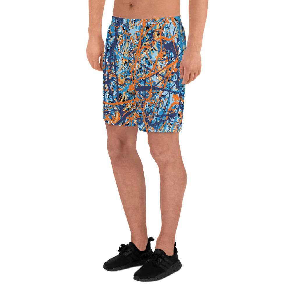 Men's Athletic Shorts BlueOrange8 Plex