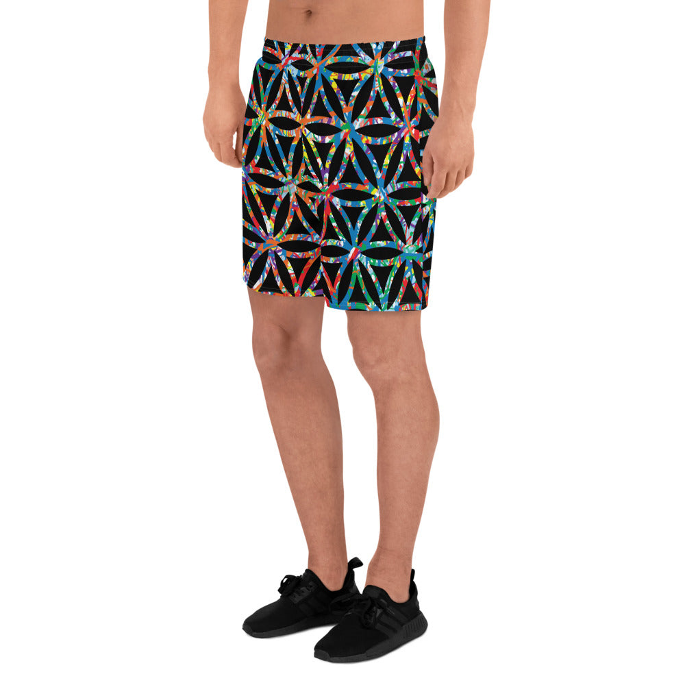 Men's Athletic Shorts Plex1-10 Flower of Life-I