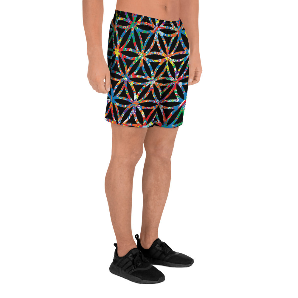 Men's Athletic Shorts Plex1-10 Flower of Life-I