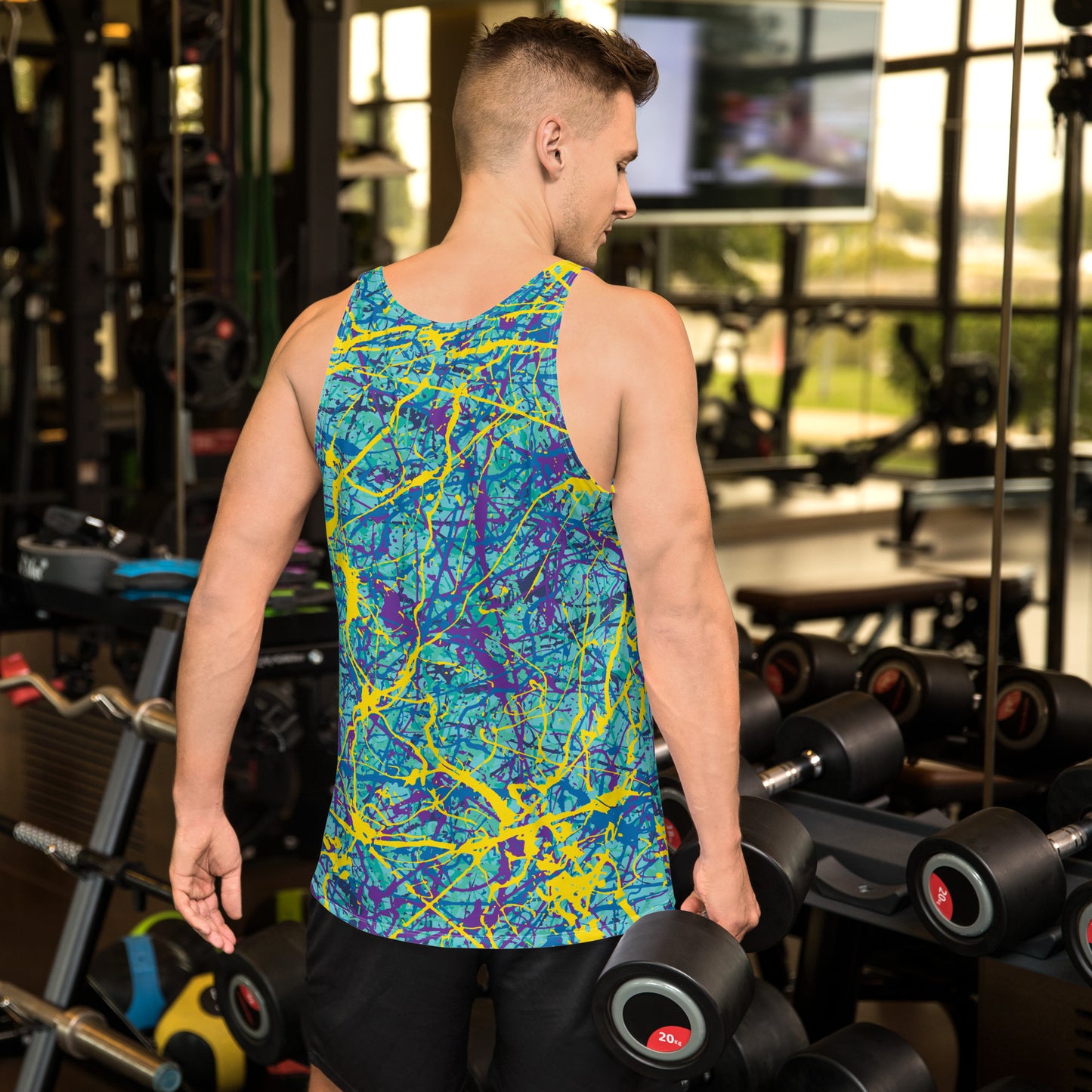 Men's Tank Top BlueYellow7 Plex