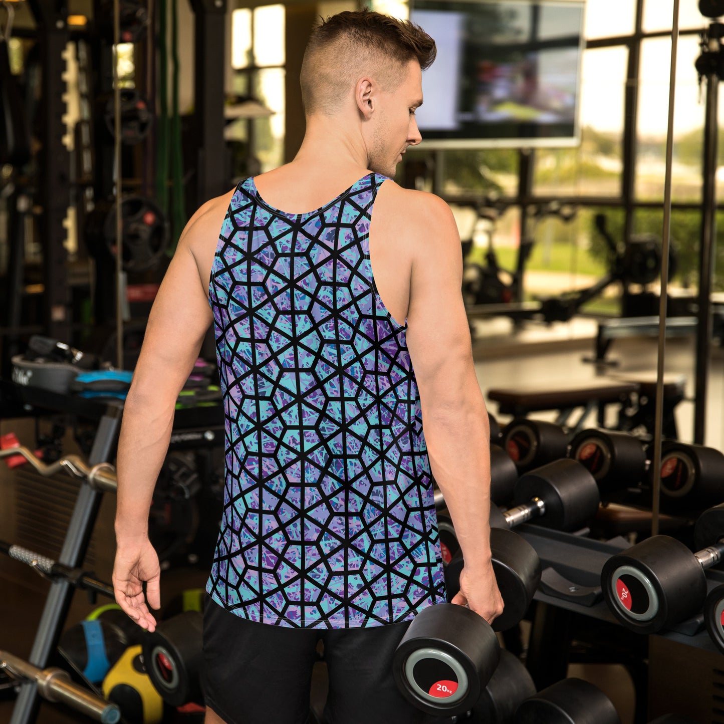 Men's Tank Top IcePurple8 Plex Deltiod TriHex