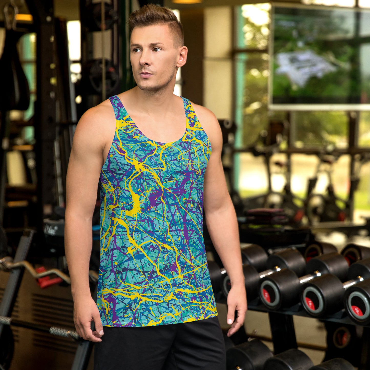 Men's Tank Top BlueYellow7 Plex