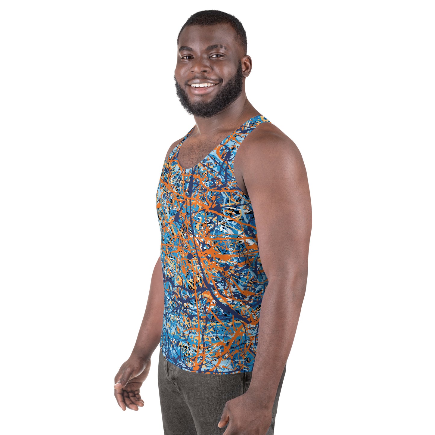 Men's Tank Top BlueOrange8 Plex