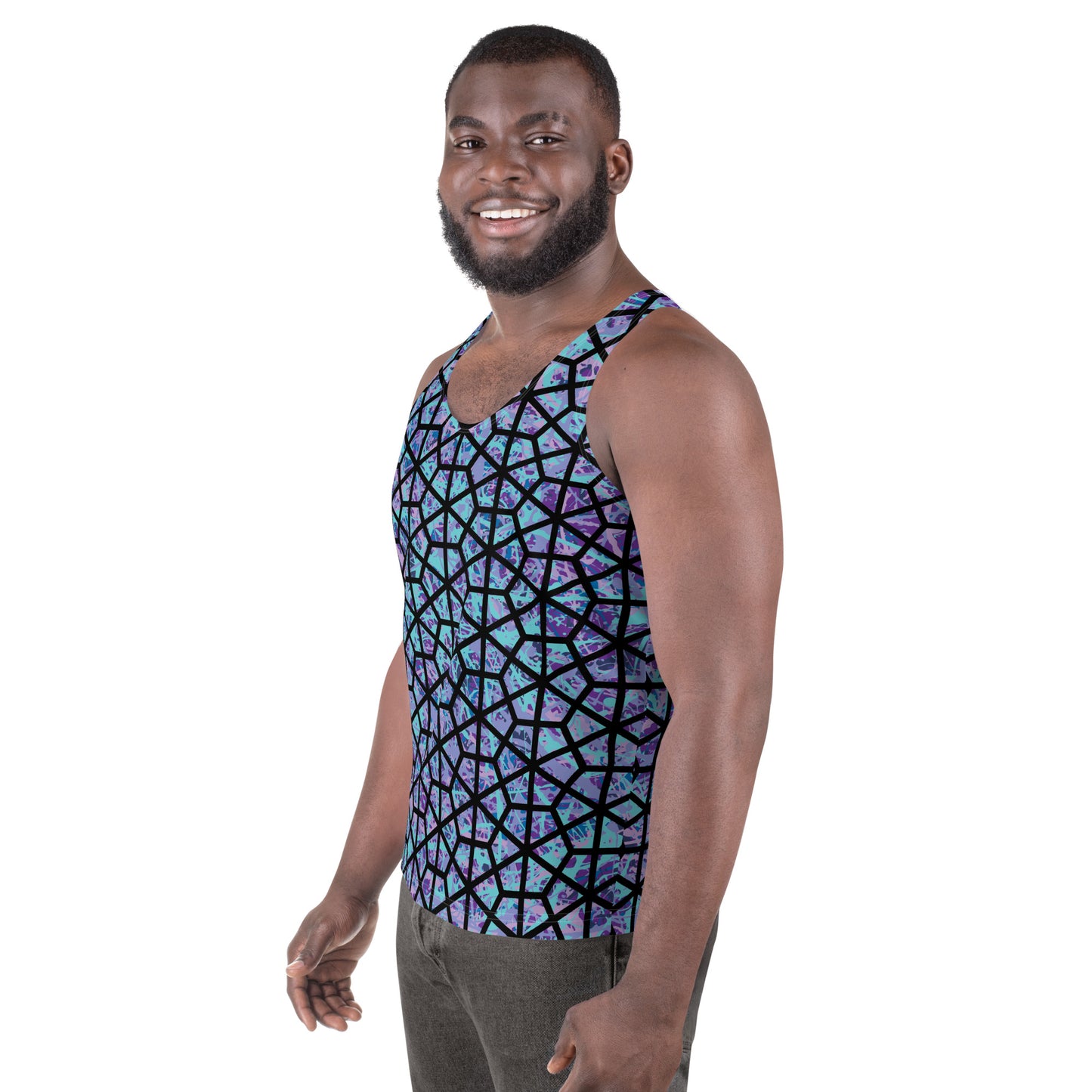 Men's Tank Top IcePurple8 Plex Deltiod TriHex
