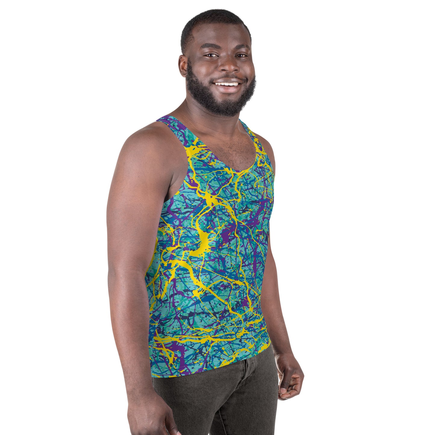 Men's Tank Top BlueYellow7 Plex