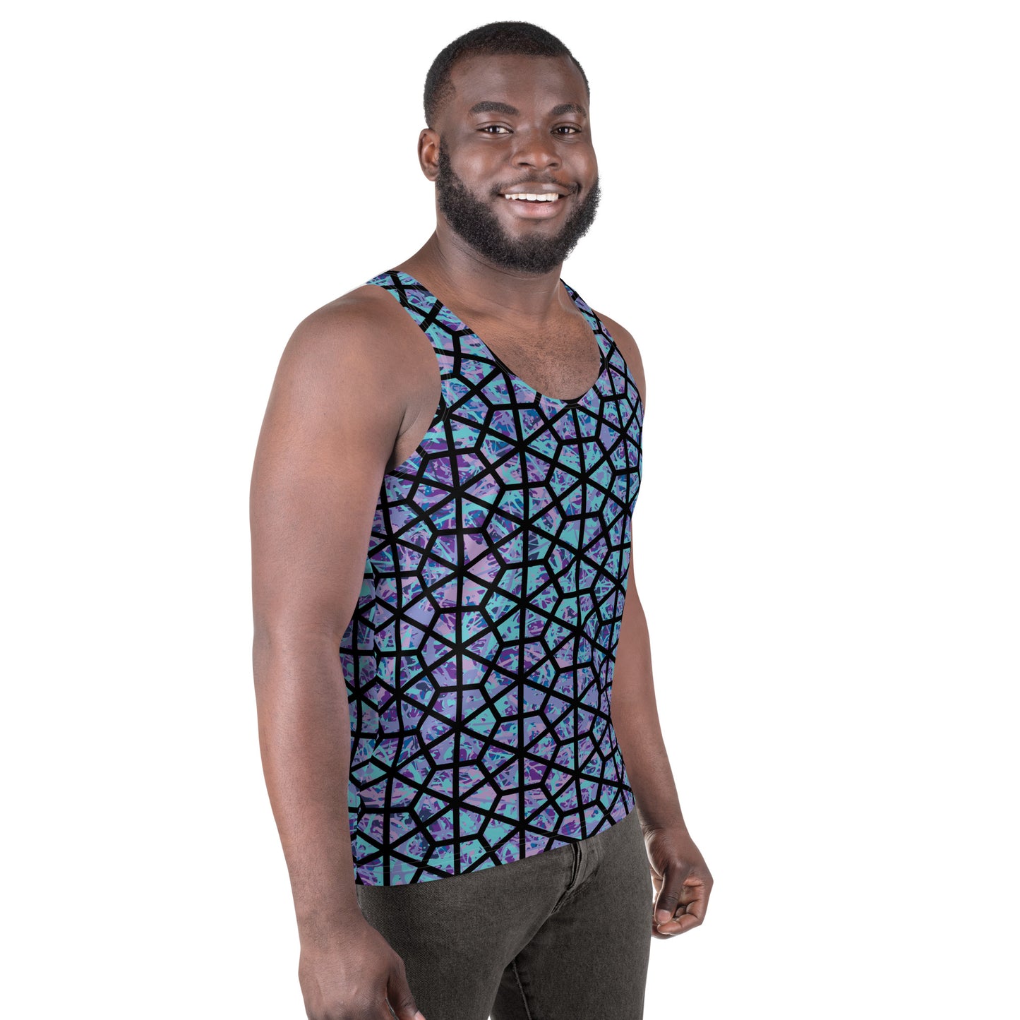 Men's Tank Top IcePurple8 Plex Deltiod TriHex