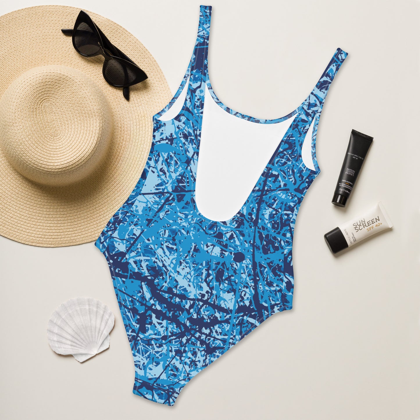 Women's One-Piece Swimsuit Blue10 Plex