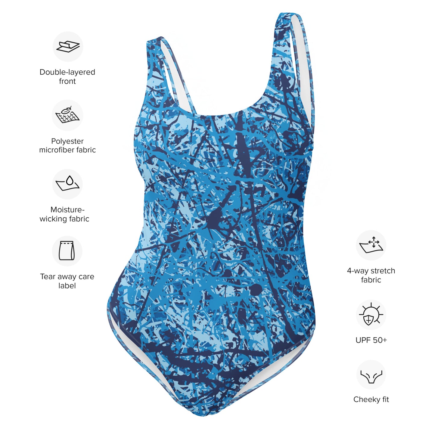 Women's One-Piece Swimsuit Blue10 Plex