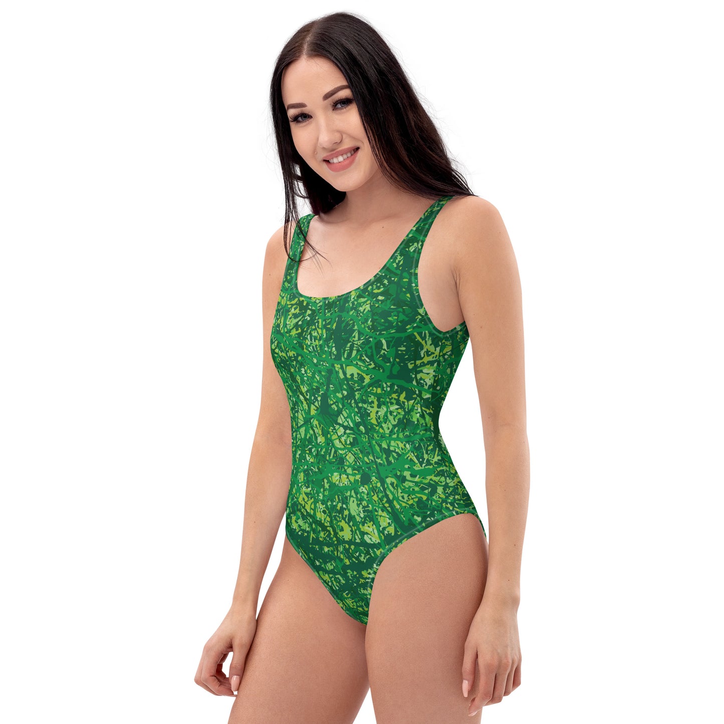 Women's One-Piece Swimsuit Green10 Plex