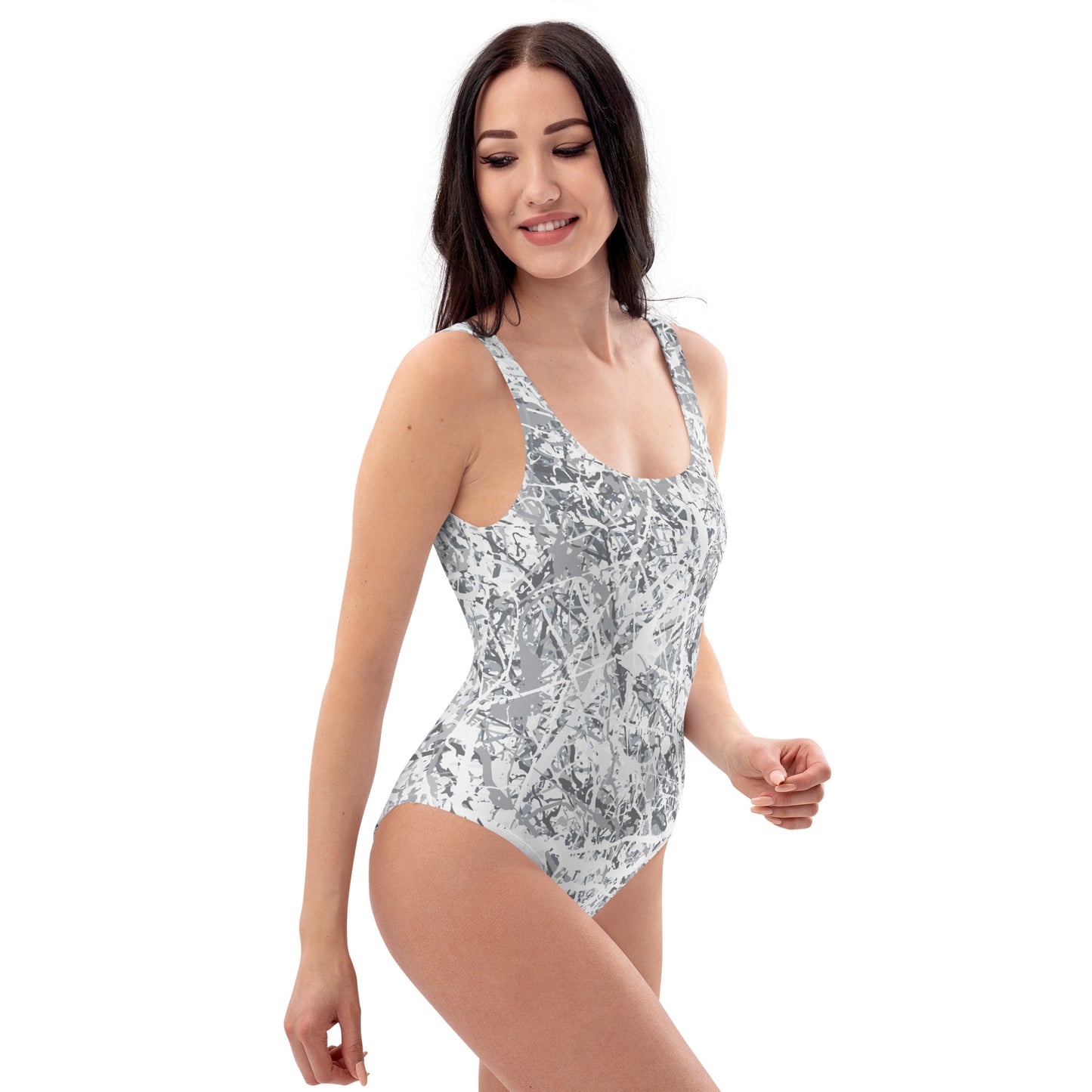 Women's One-Piece Swimsuit White10 Plex