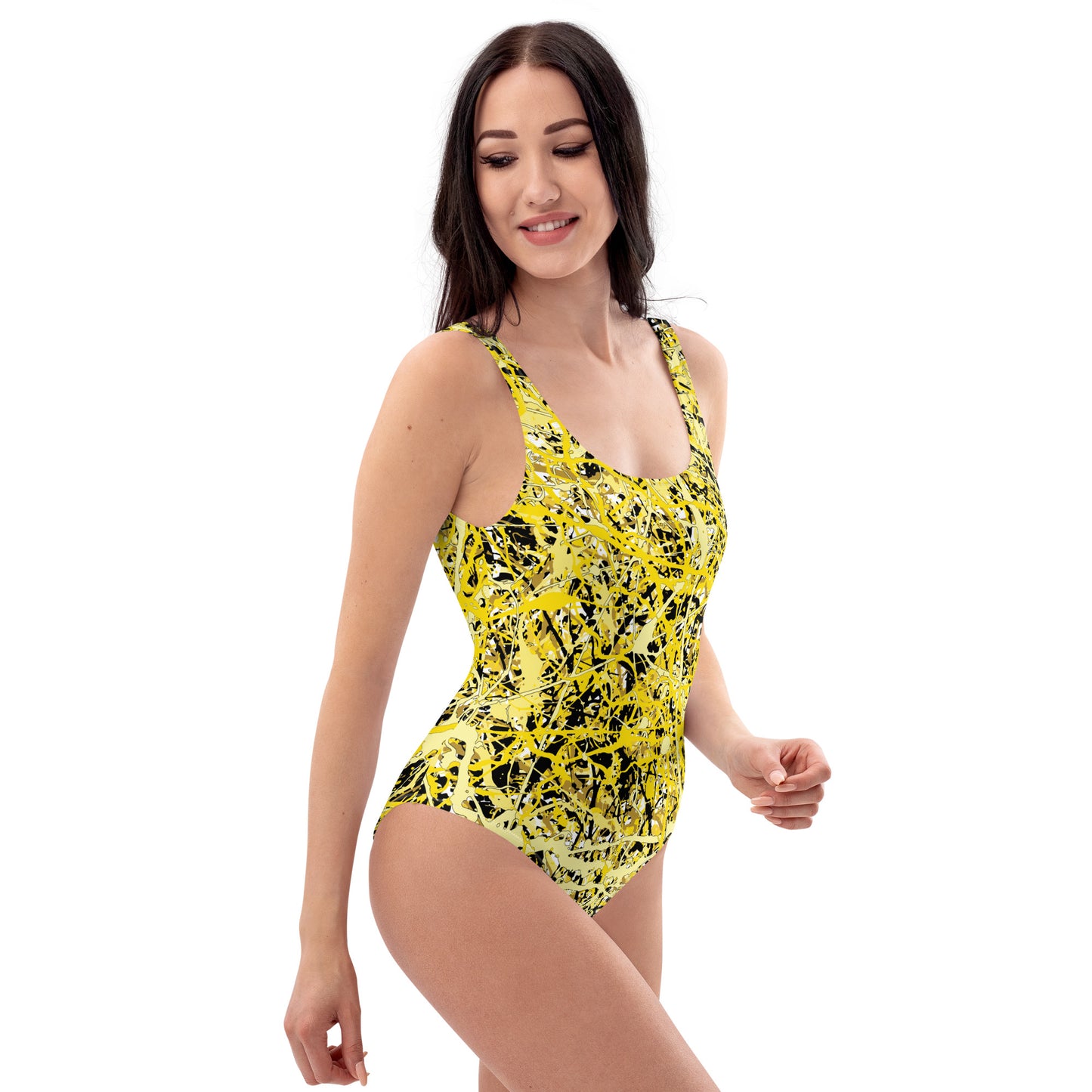 Women's One-Piece Swimsuit Yellow10 Plex
