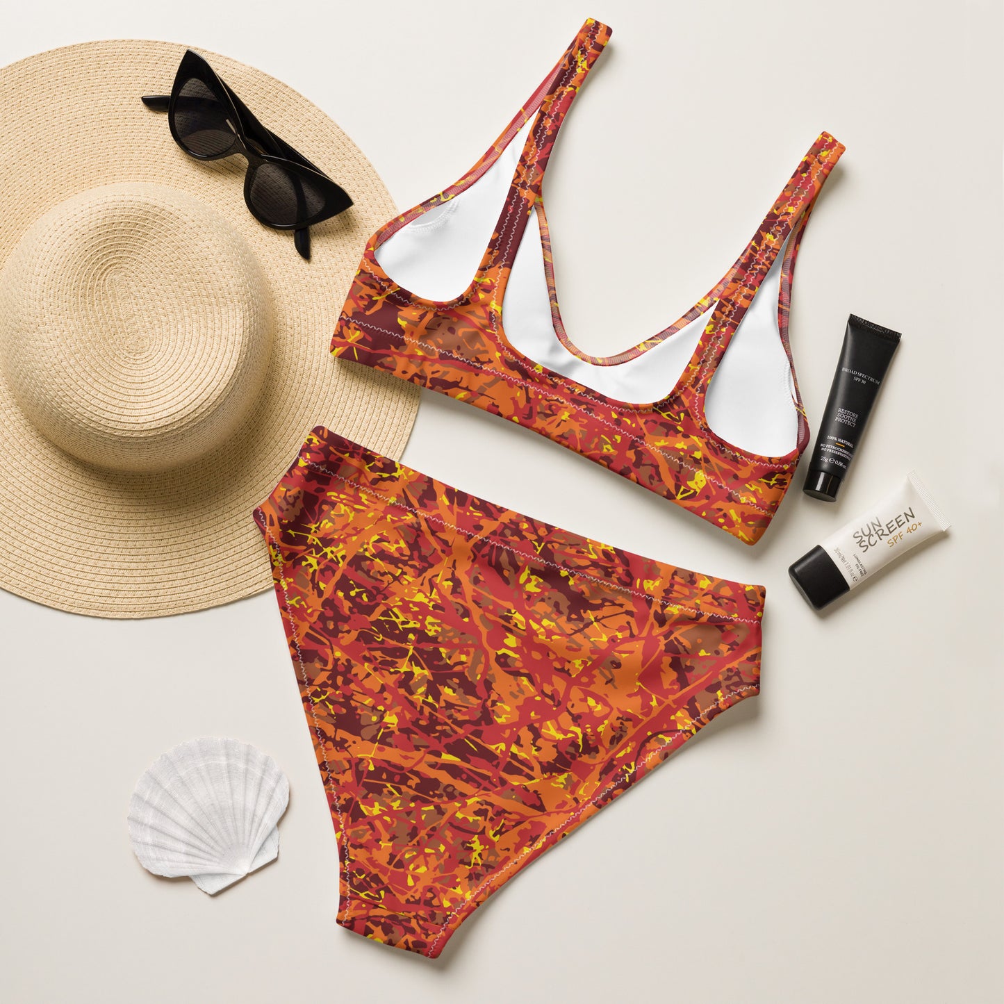 Women's High Waisted Bikini Magma5 Plex