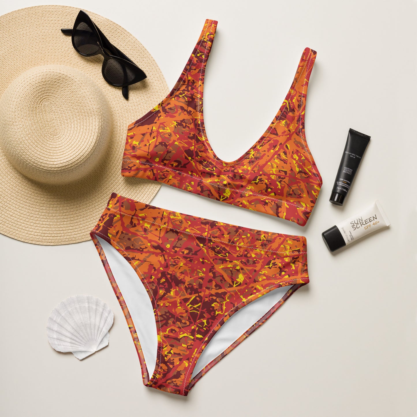 Women's High Waisted Bikini Magma5 Plex
