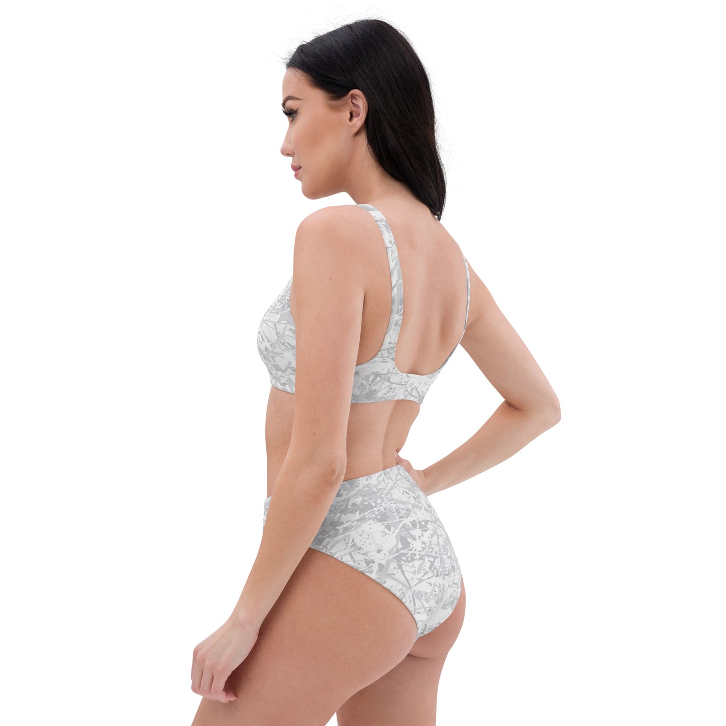 Women's High Waisted Bikini Light White10 Plex