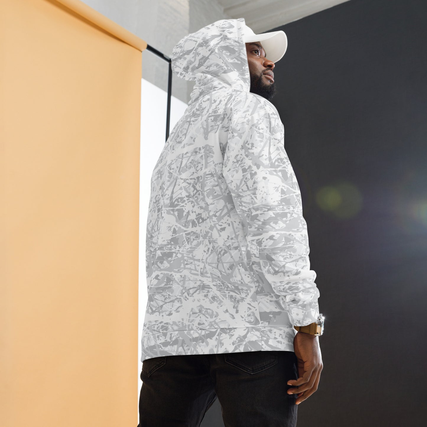Unisex Hoodie Light White10 Plex