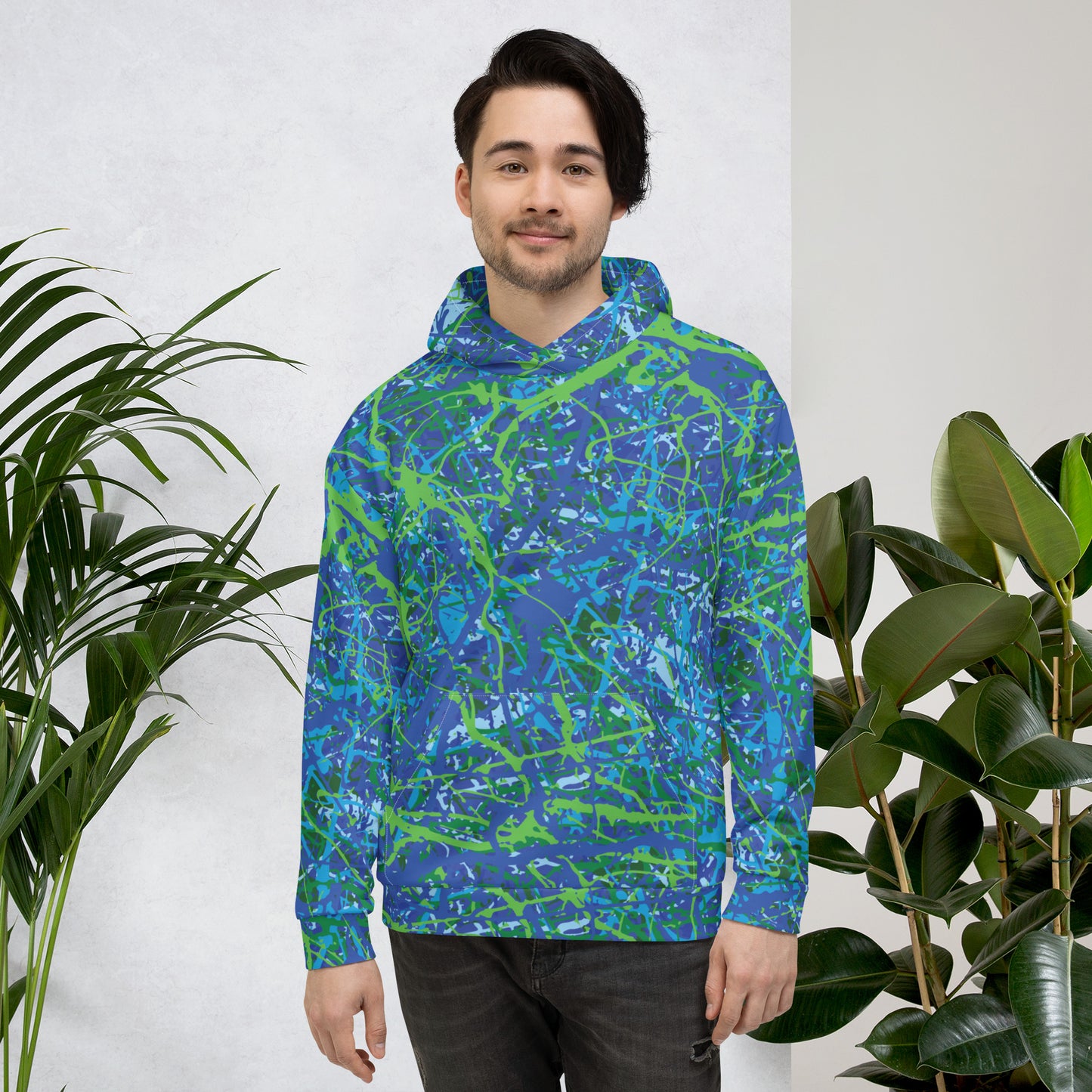 Unisex Hoodie BlueGreen8 Plex