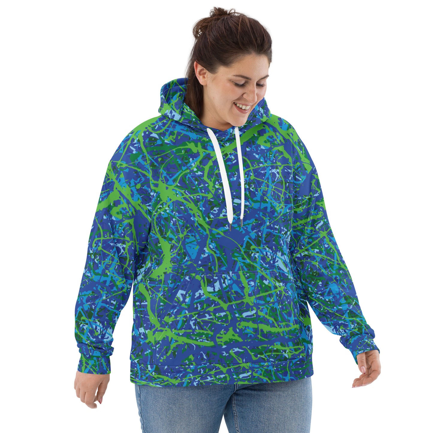 Unisex Hoodie BlueGreen8 Plex