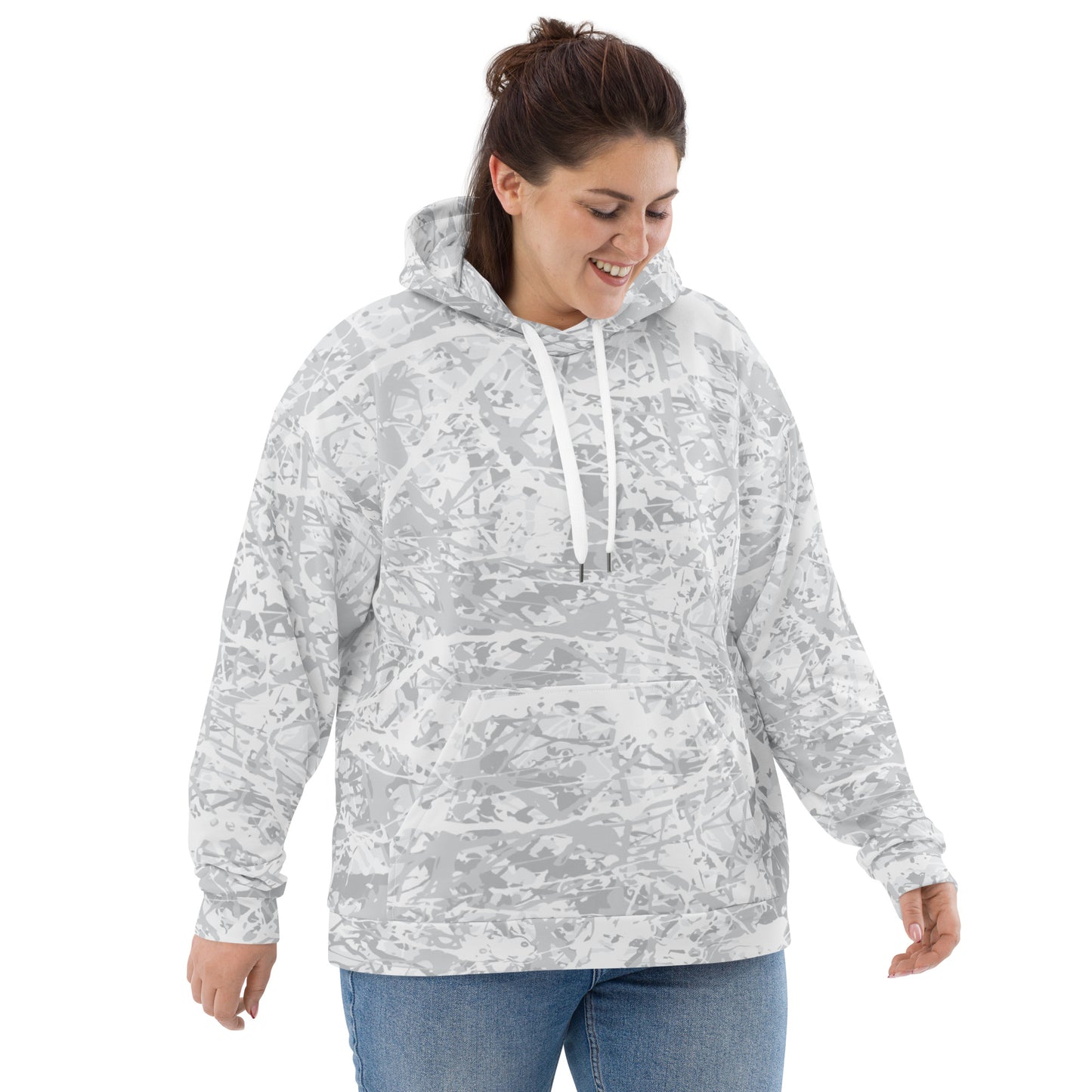 Unisex Hoodie Light White10 Plex