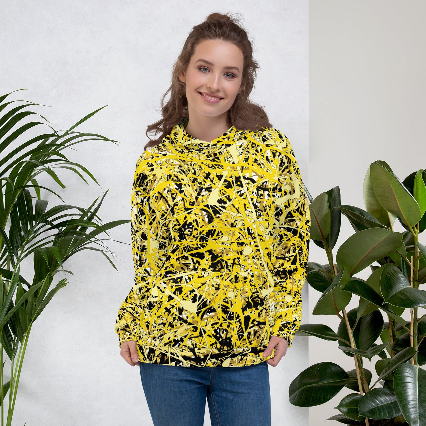 Unisex Hoodie Yellow10 Plex