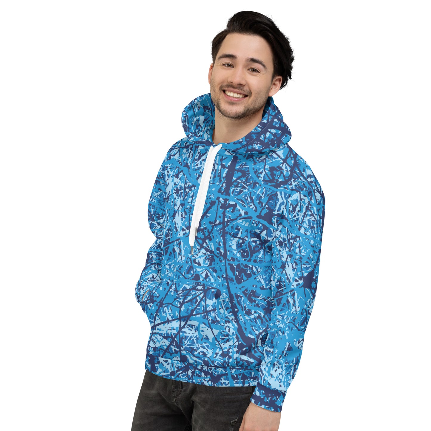 Unisex Hoodie Blue10 Plex