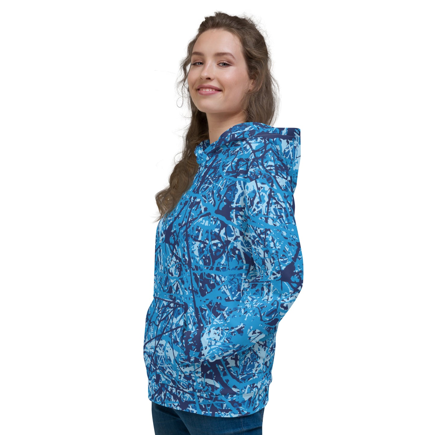 Unisex Hoodie Blue10 Plex