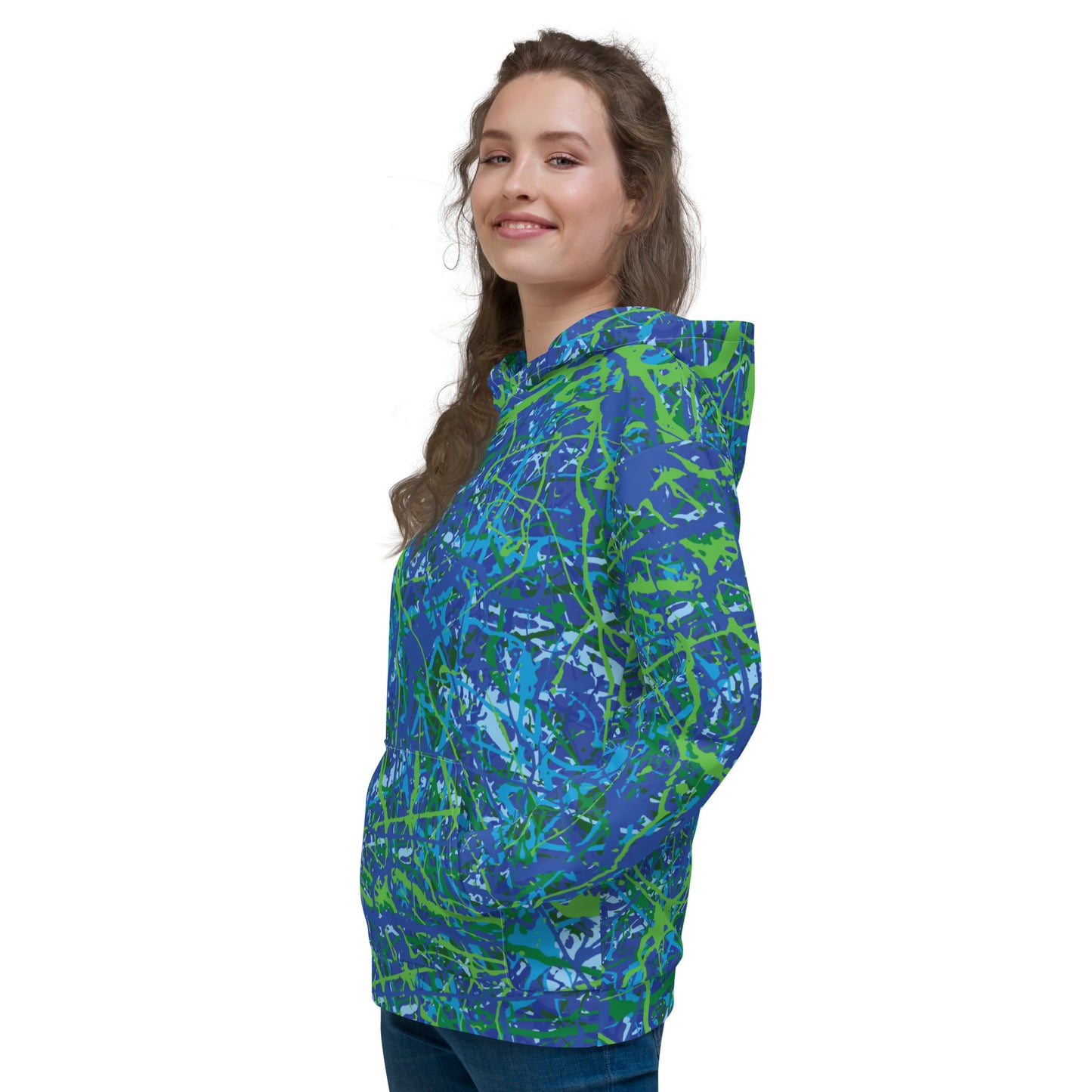 Unisex Hoodie BlueGreen8 Plex
