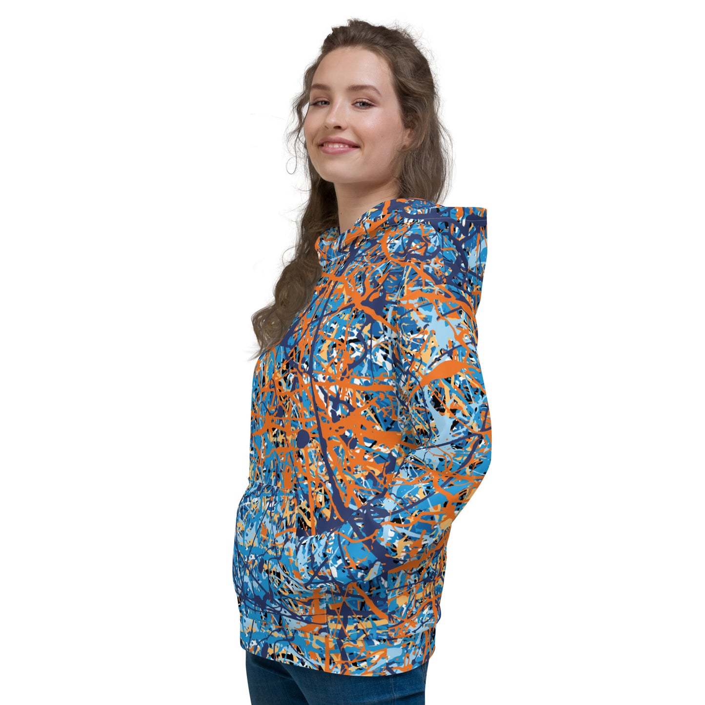 Unisex Hoodie BlueOrange8 Plex