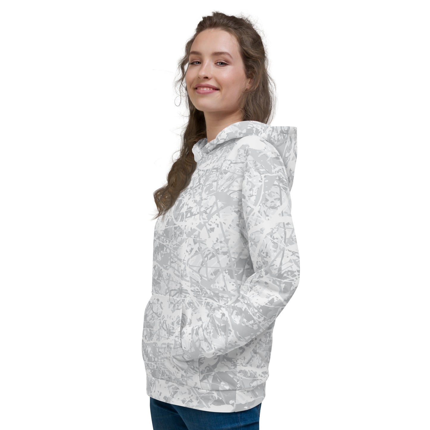 Unisex Hoodie Light White10 Plex