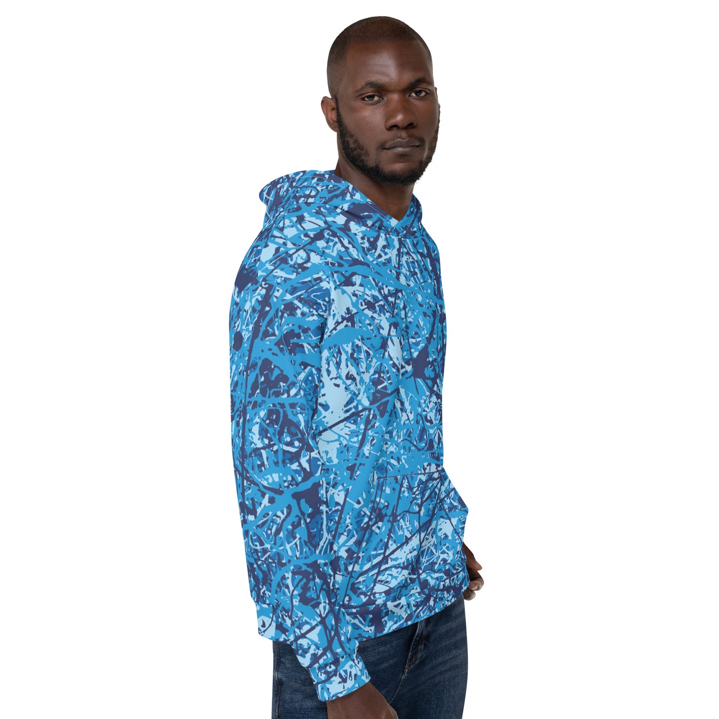 Unisex Hoodie Blue10 Plex